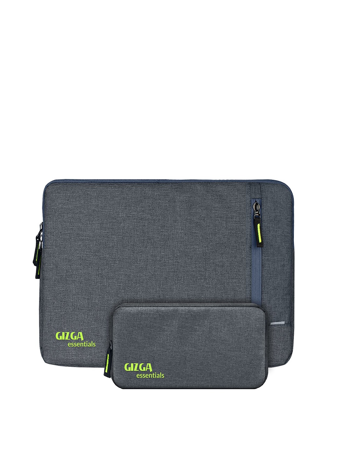 

Gizga Essentials Unisex Grey Textured 15.6 Inch Laptop Sleeve With Pouch