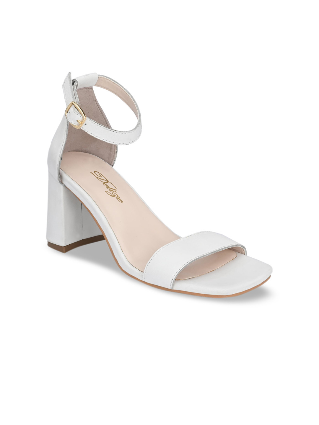 

Delize Women Off-White Solid Sandals