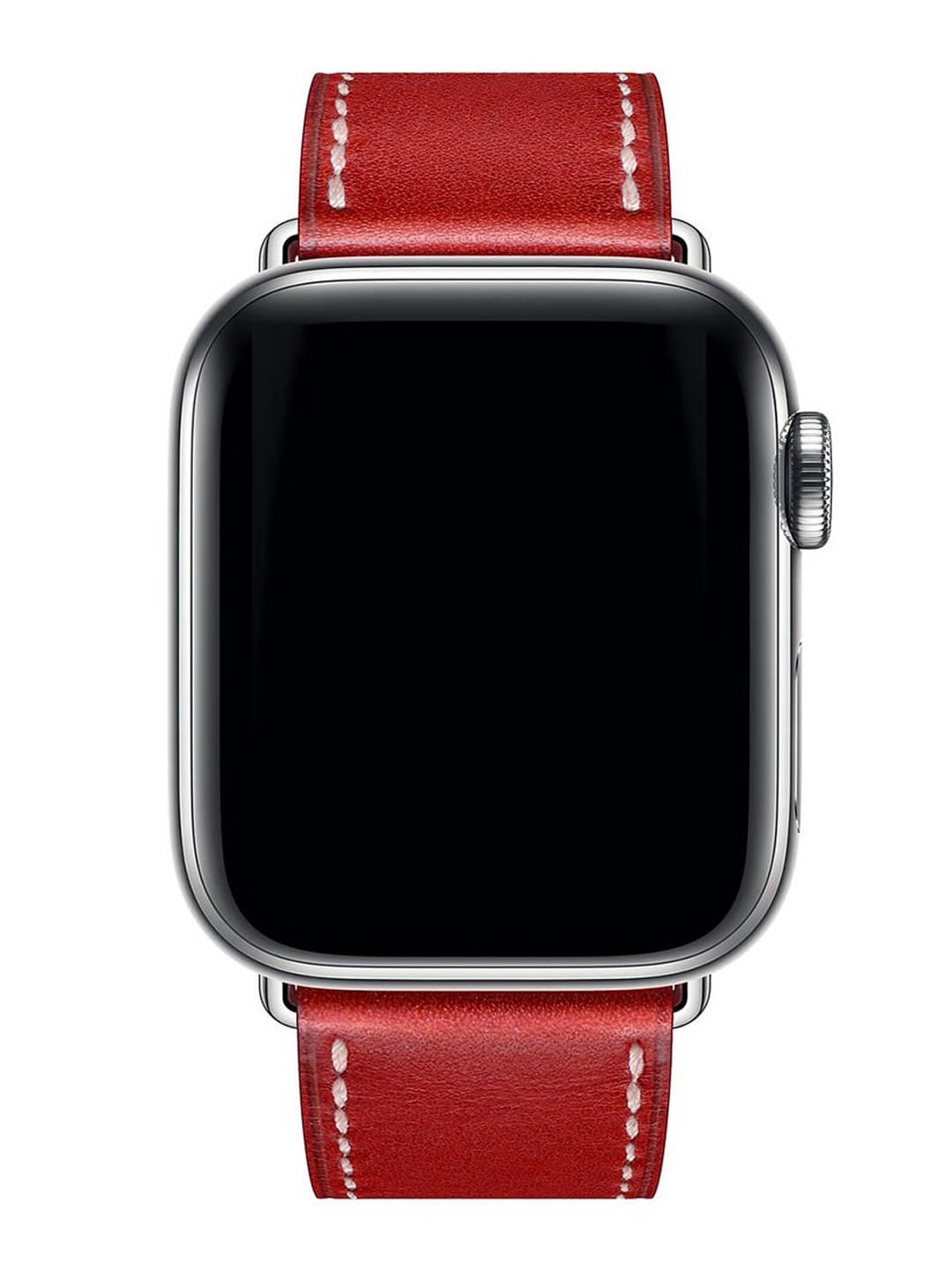 

macmerise Unisex Red Solid Power Leather Single-Piece Apple Watch Strap
