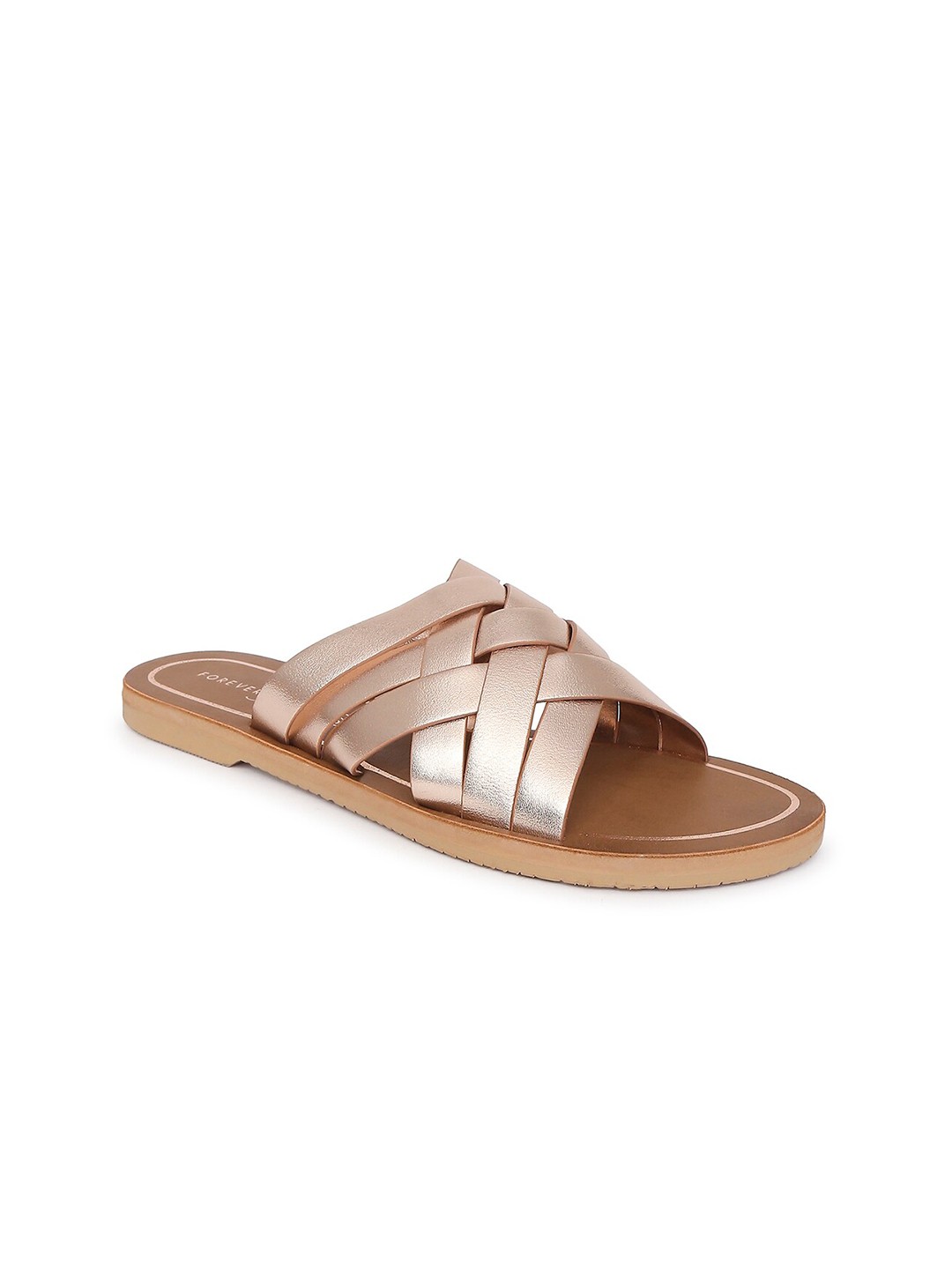 

Forever Glam by Pantaloons Women Rose Gold Open Toe Flats