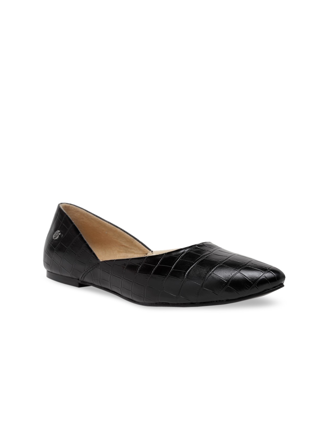 

BEAVER Women Black Textured Ballerinas Flats