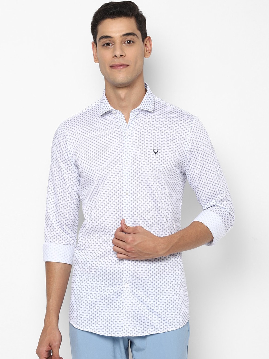 

Allen Solly Men White Slim Fit Printed Casual Shirt