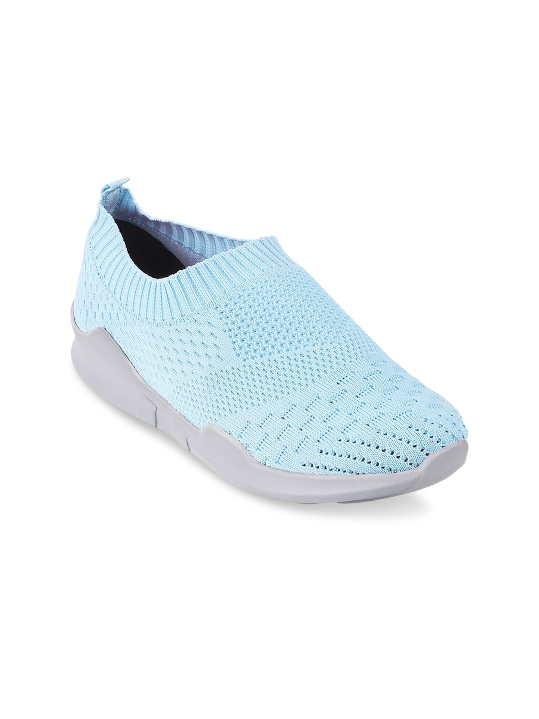 

WALKWAY by Metro Women Blue Textured Slip-On Sneakers