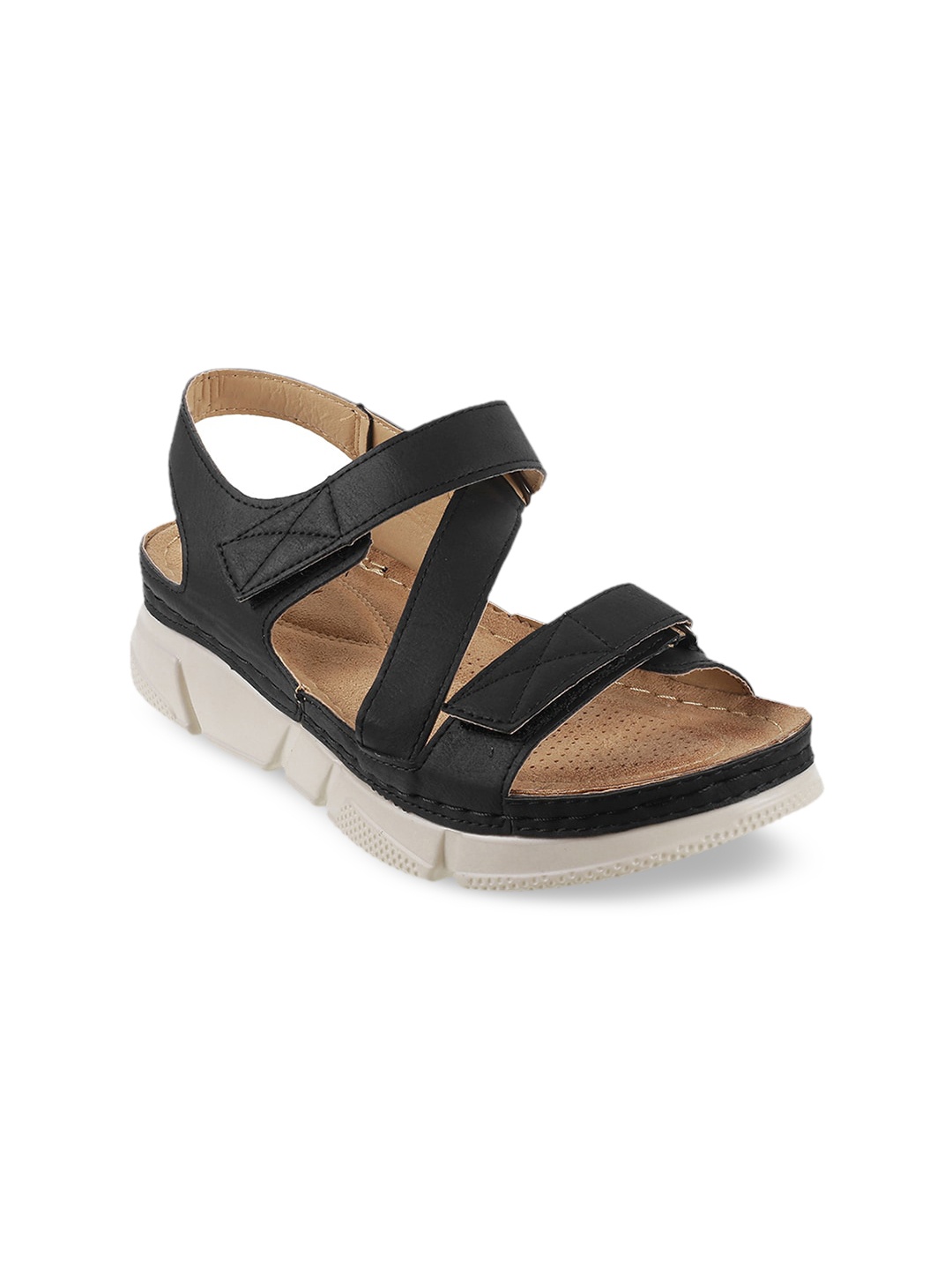 

WALKWAY by Metro Women Black Solid Comfort Heels