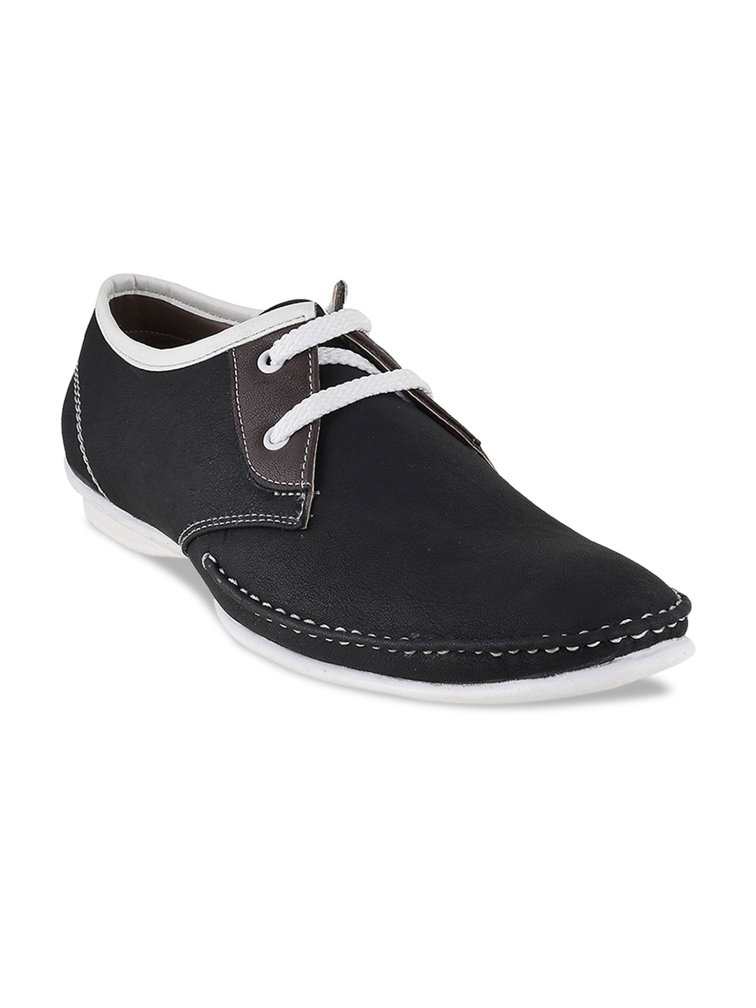 

WALKWAY by Metro Men Black Solid Derbys