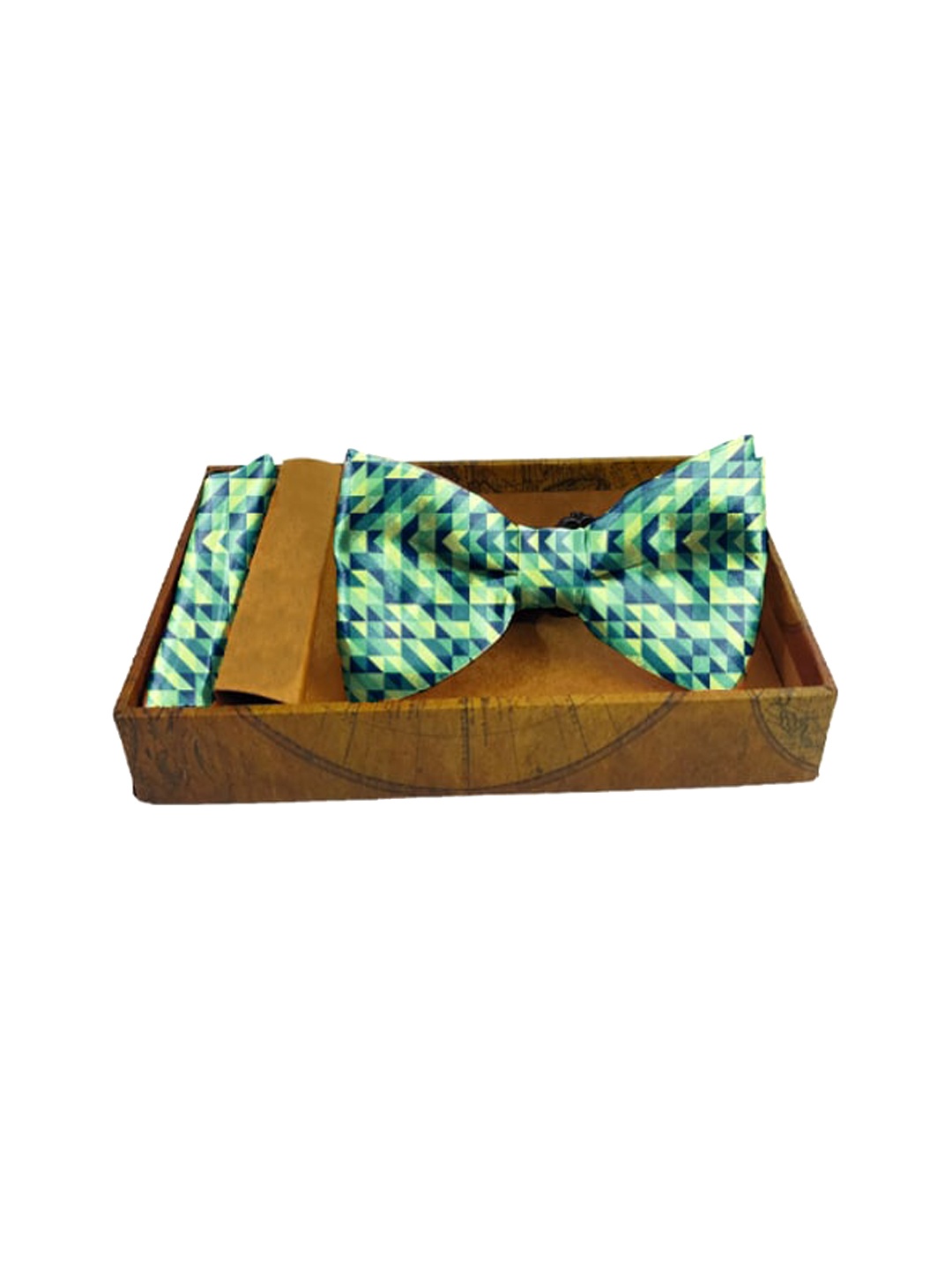 

Blacksmith Men Blue & Green Abstract Printed Satin Accessory Gift Set