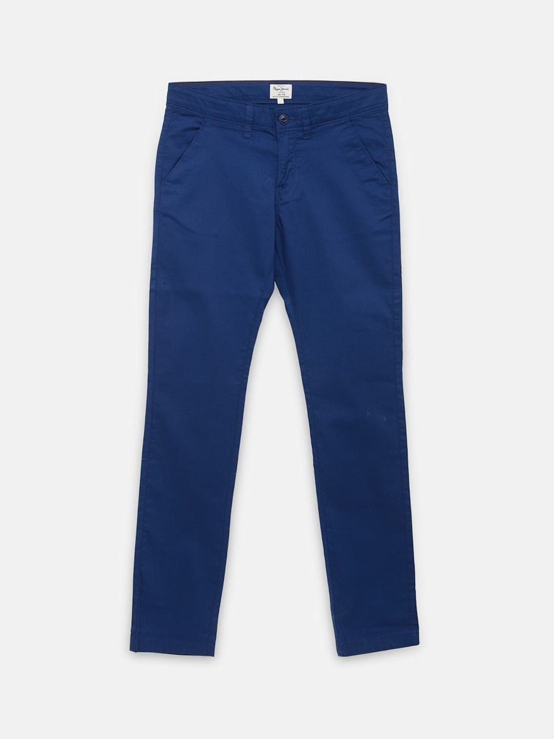 

Pepe Jeans Boys Blue Regular Fit Solid Chinos