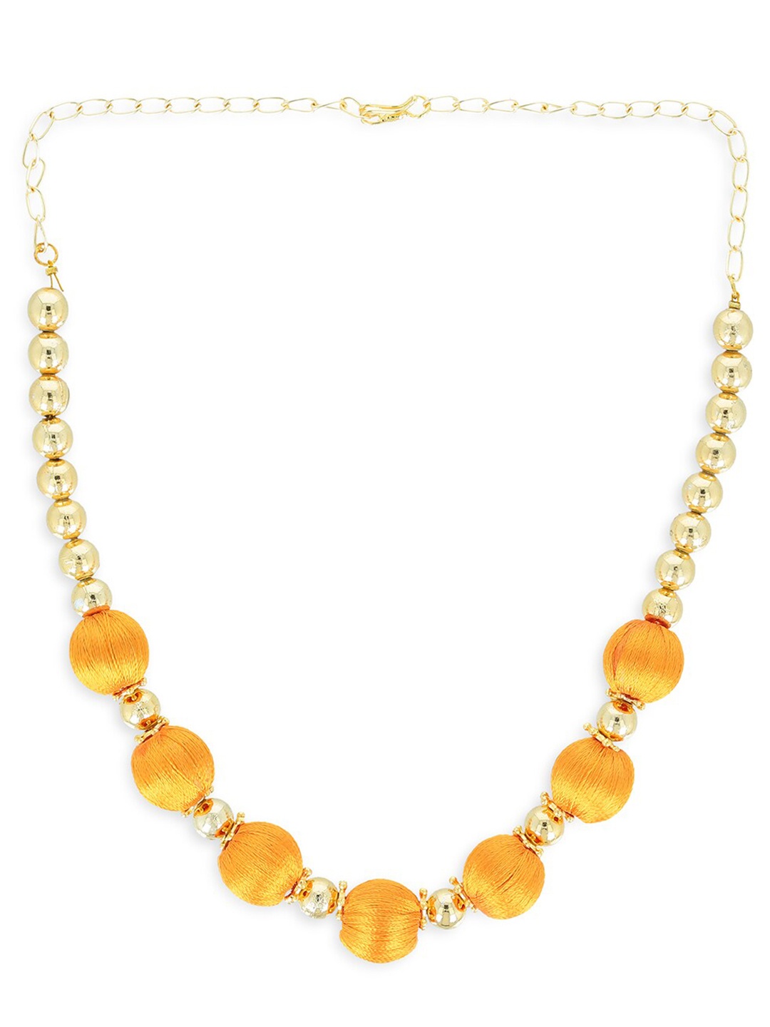 

AKSHARA Girls Gold-Toned & Yellow Alloy Gold-Plated Handcrafted Necklace
