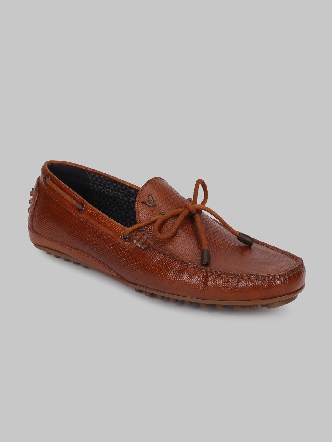 

V8 by Ruosh Men Tan Textured Leather Loafers