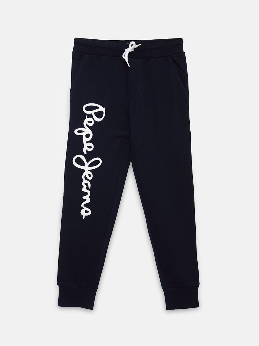 

Pepe Jeans Boys Navy Blue Printed Regular Fit Joggers