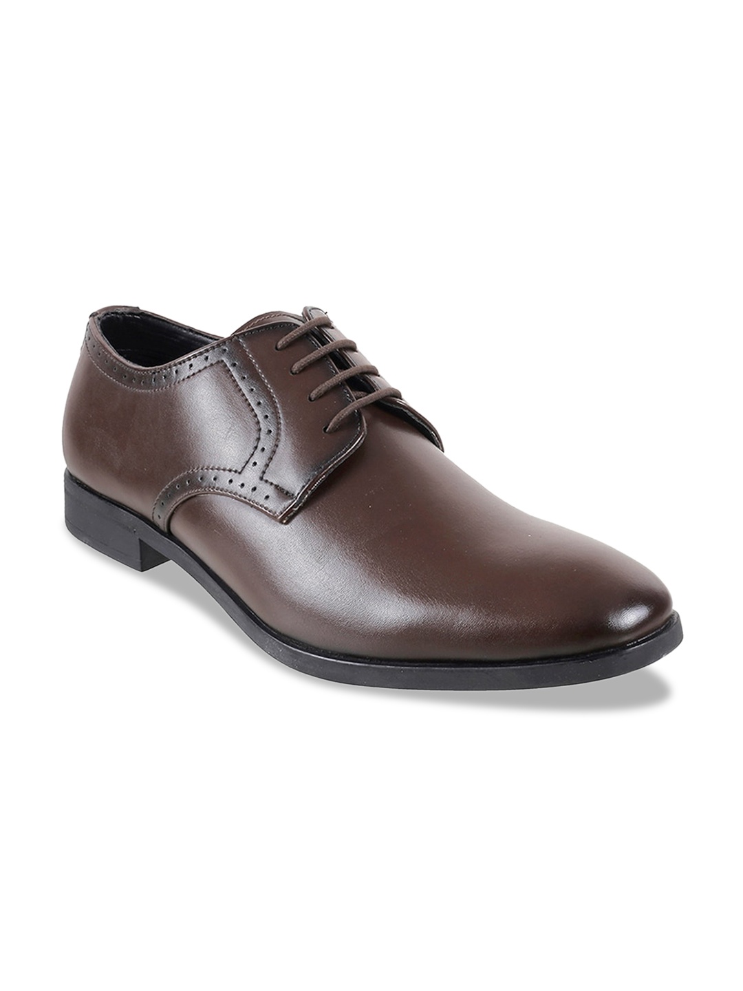 

WALKWAY by Metro Men Brown Solid Formal Derbys