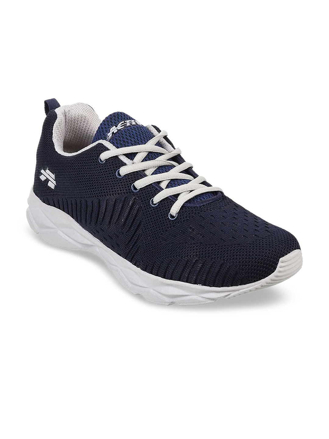 

WALKWAY by Metro Men Navy Blue Woven Design Sneakers