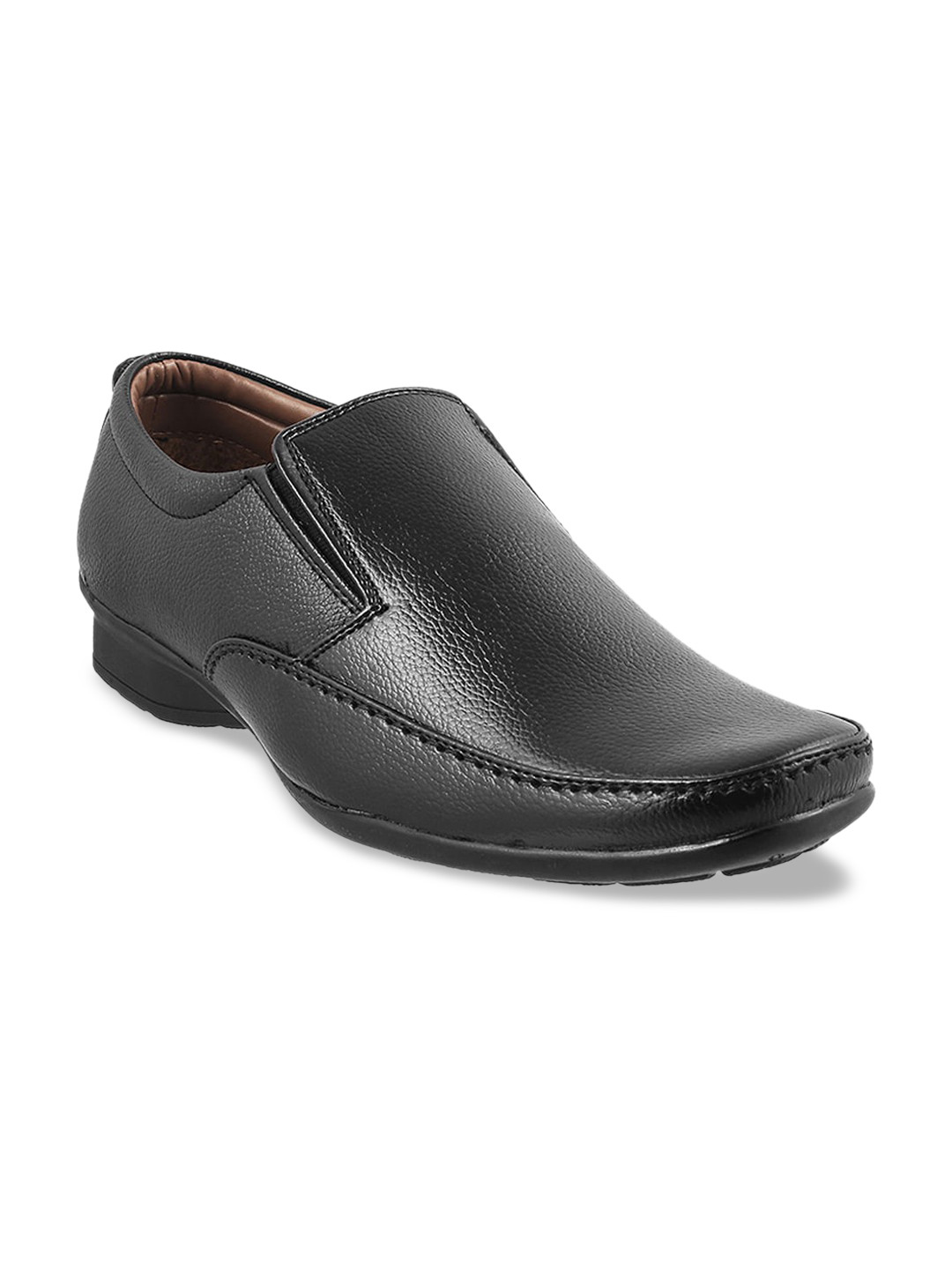 

WALKWAY by Metro Men Black Solid Formal Slip-On