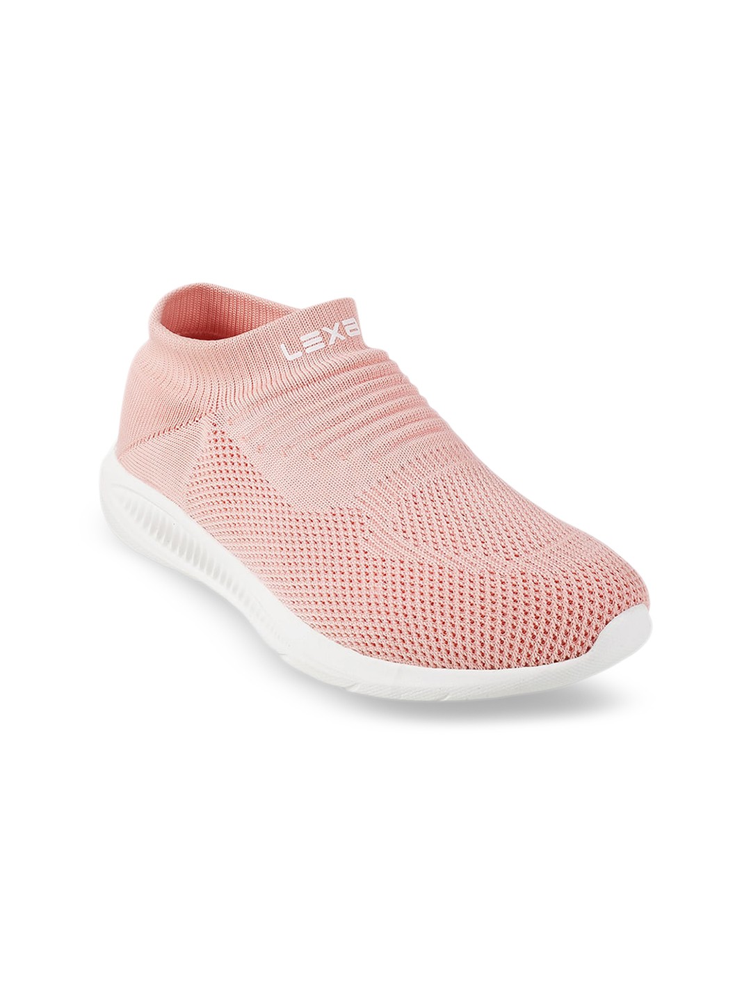 

WALKWAY by Metro Women Peach-Coloured Woven Design Slip-On Sneakers