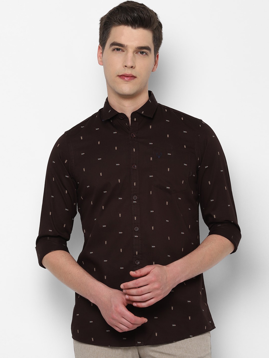 

Allen Solly Sport Men Brown Regular Fit Printed Casual Shirt