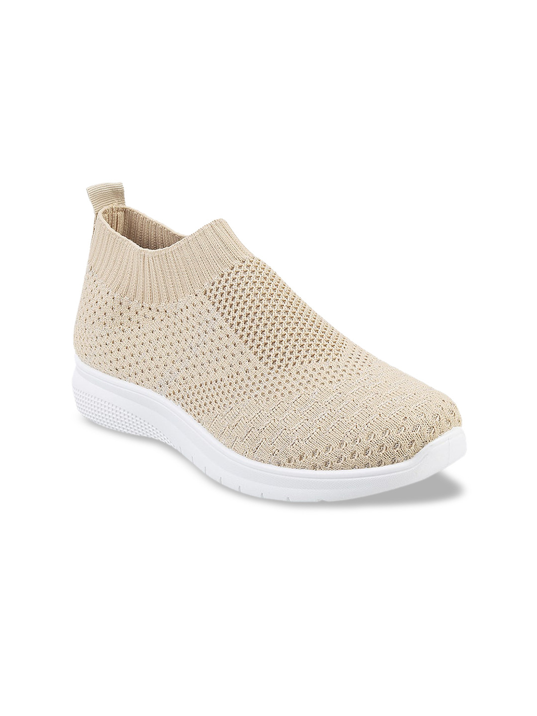 

WALKWAY by Metro Women Beige Woven Design Slip-On Sneakers