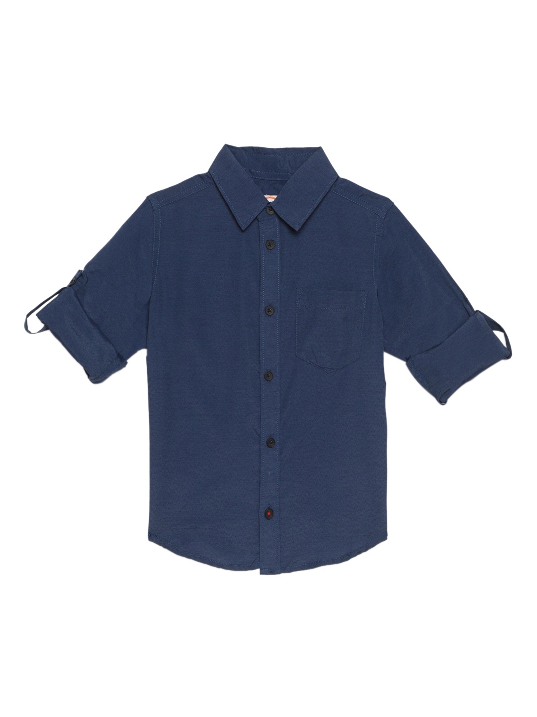 

ZION Boys Navy Blue Regular Fit Solid Casual Shirt