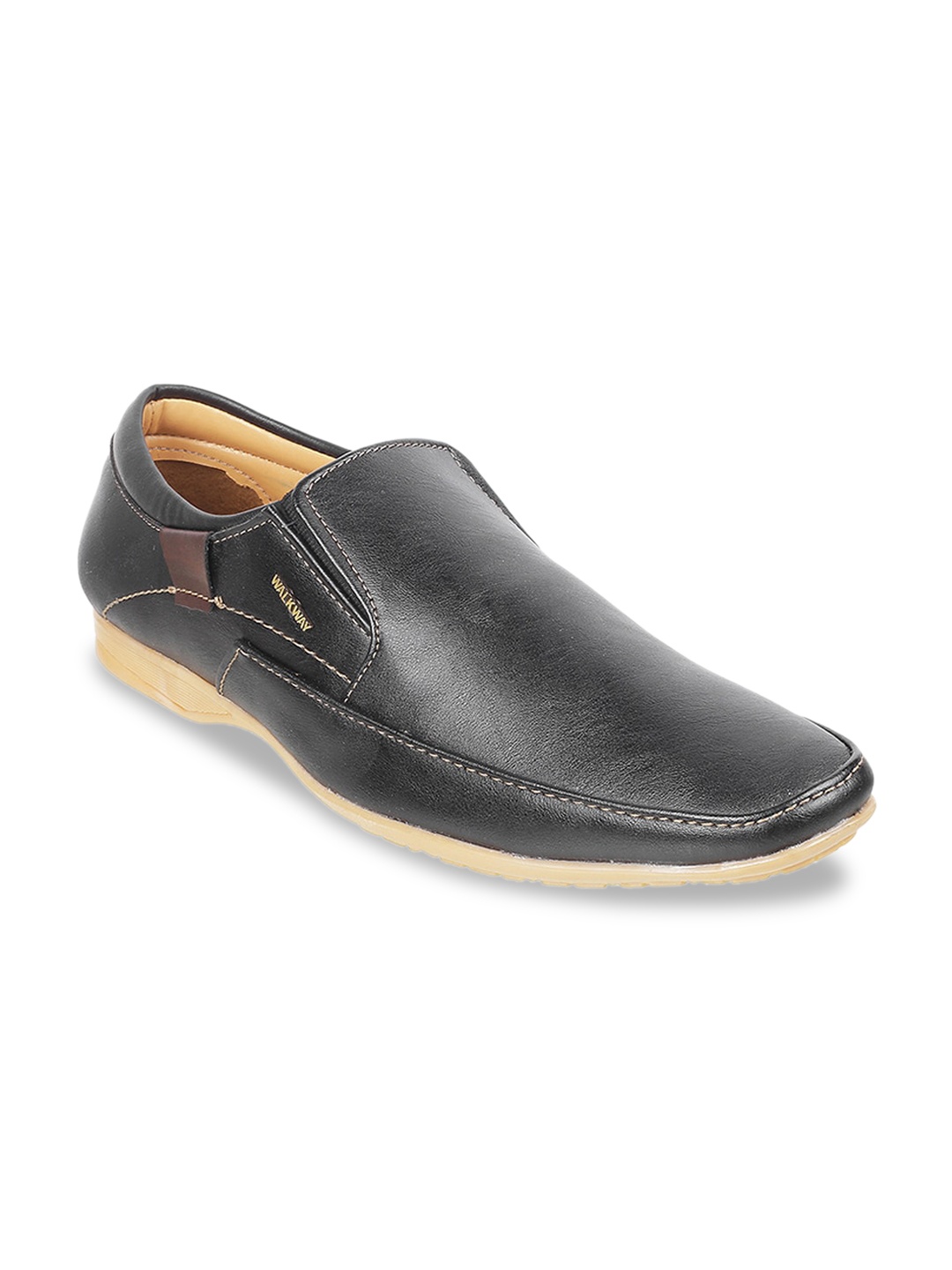 

WALKWAY by Metro Men Black Solid Oxfords