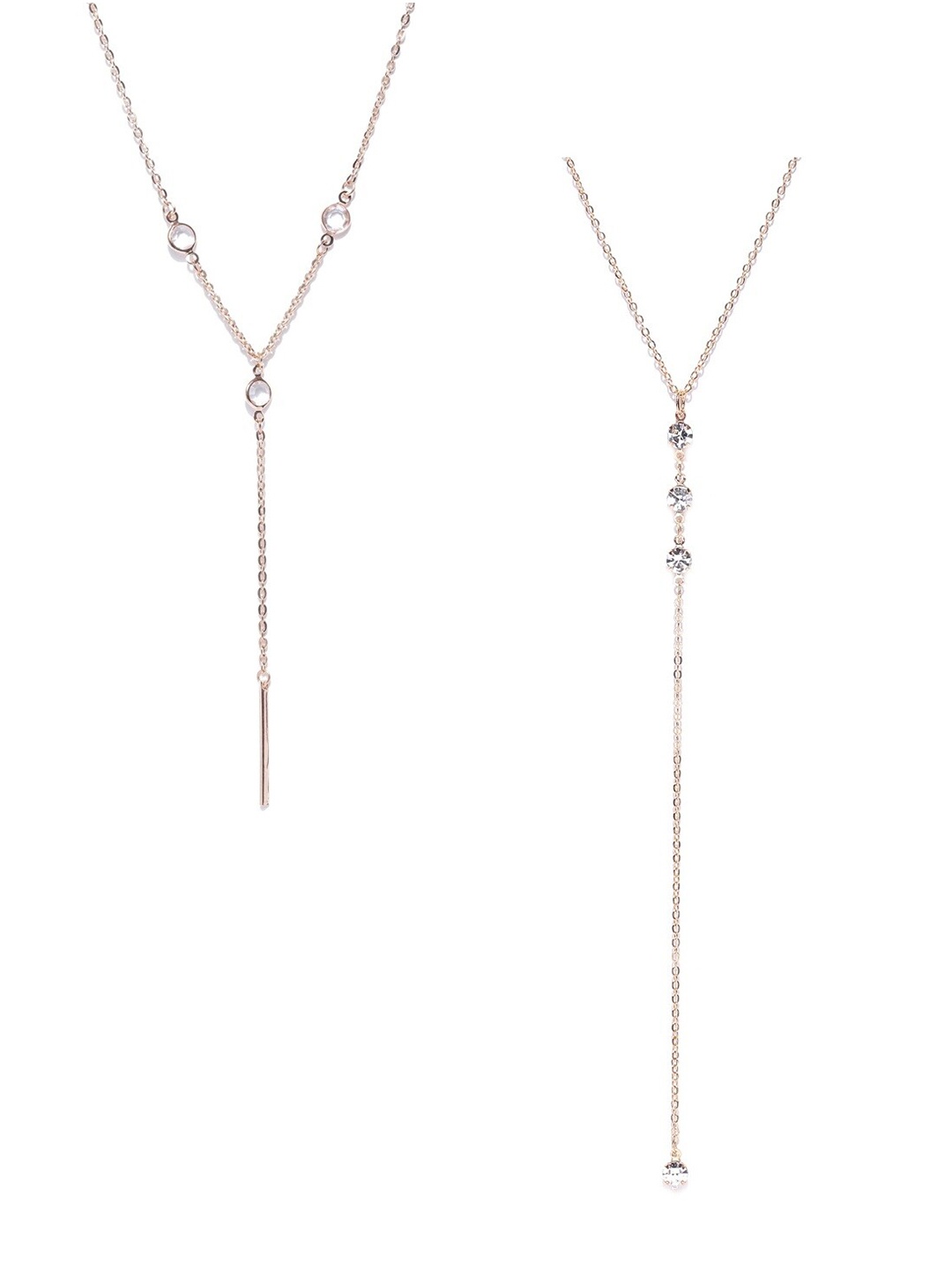 

OOMPH Set Of 2 Gold-Toned Layered Minimal Chains