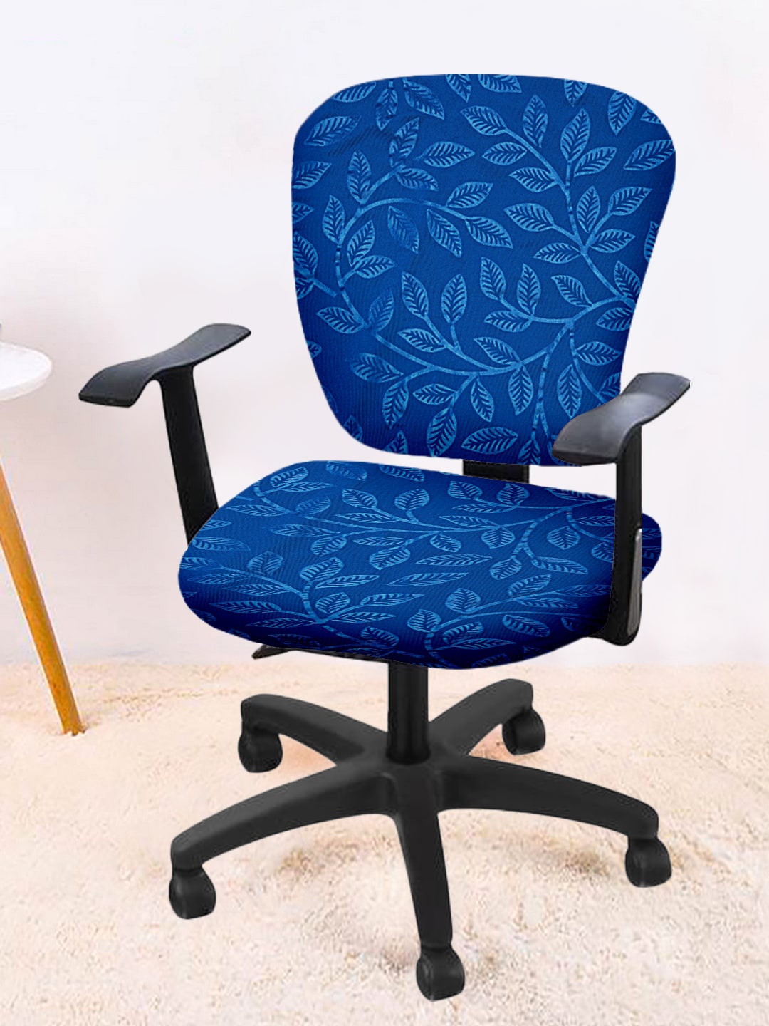 

Cortina Set Of 6 Sea-Green & Orange Printed Chair Covers, Blue