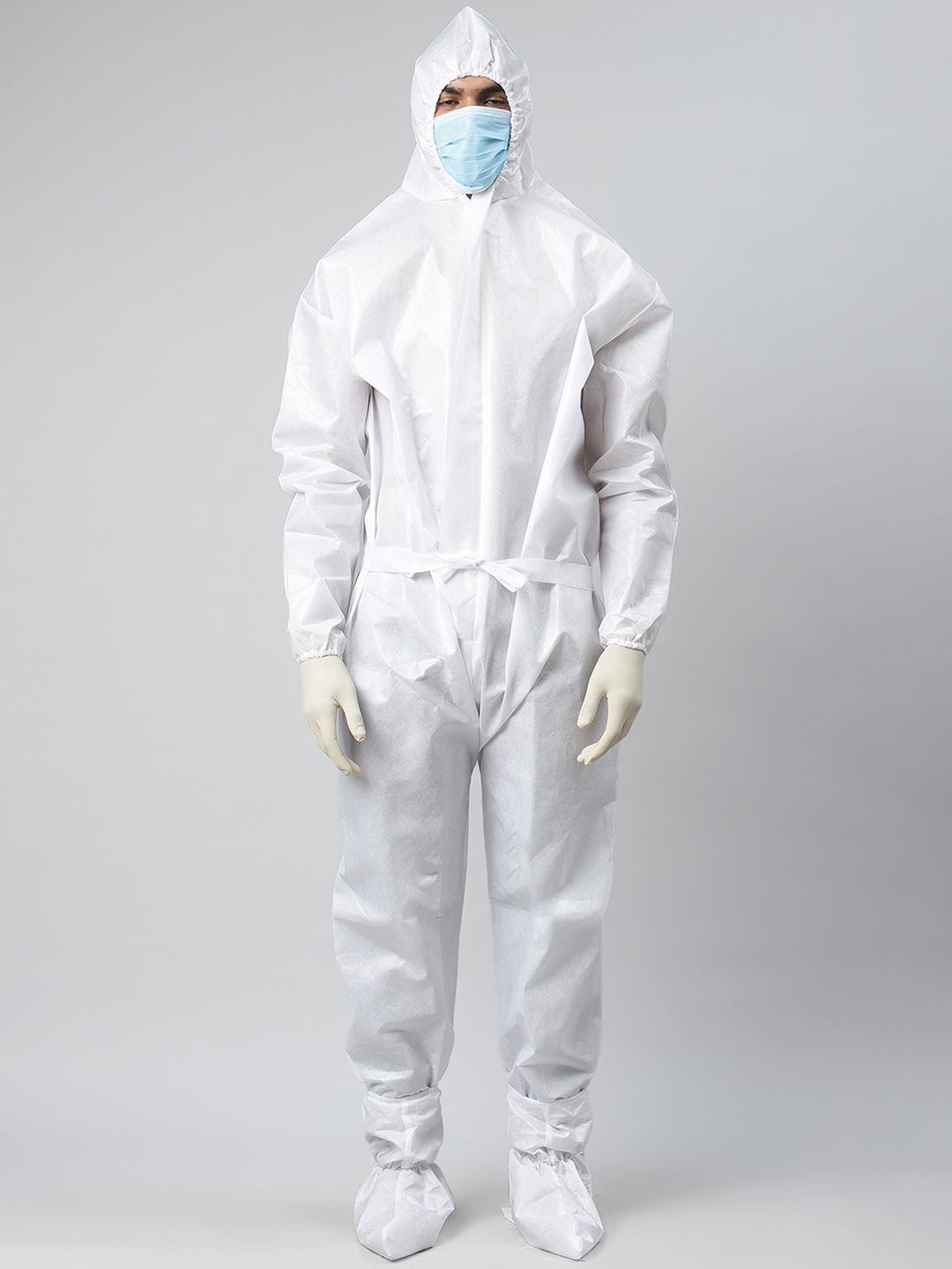 

HOUSE OF KKARMA Women White Solid PPE KIT