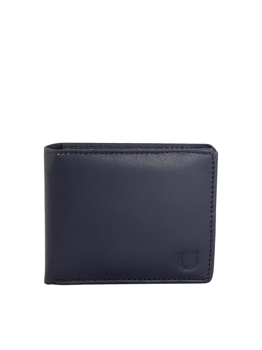 

Blacksmith Men Blue Textured Two Fold Wallet