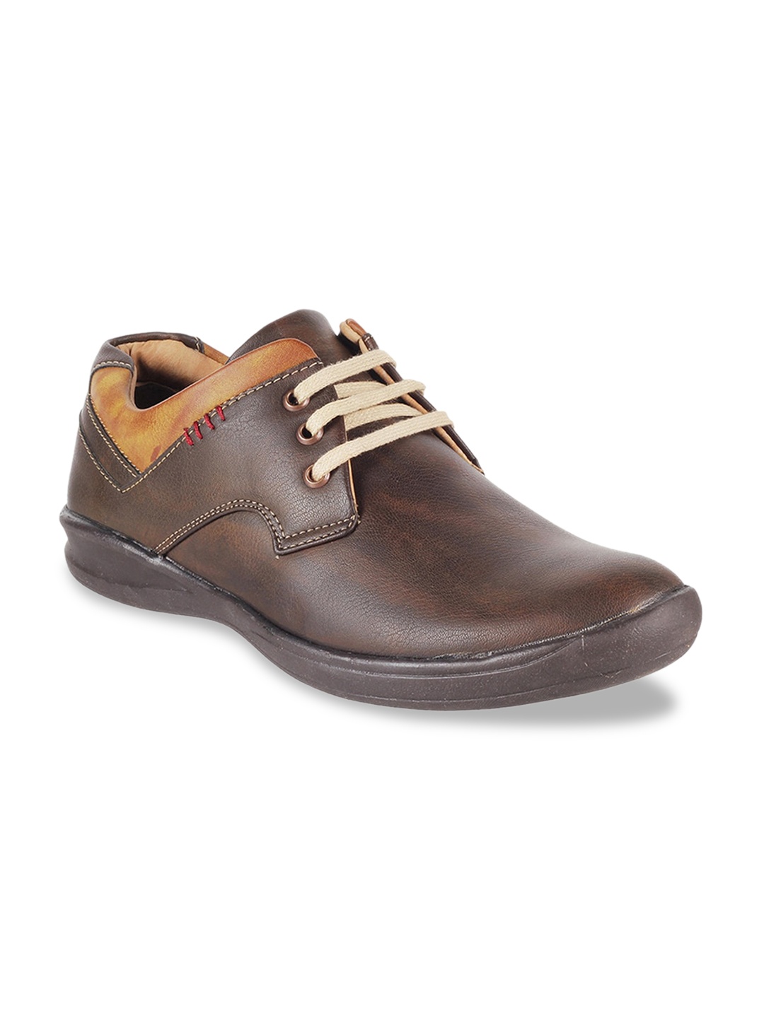 

WALKWAY by Metro Men Brown Solid Derbys