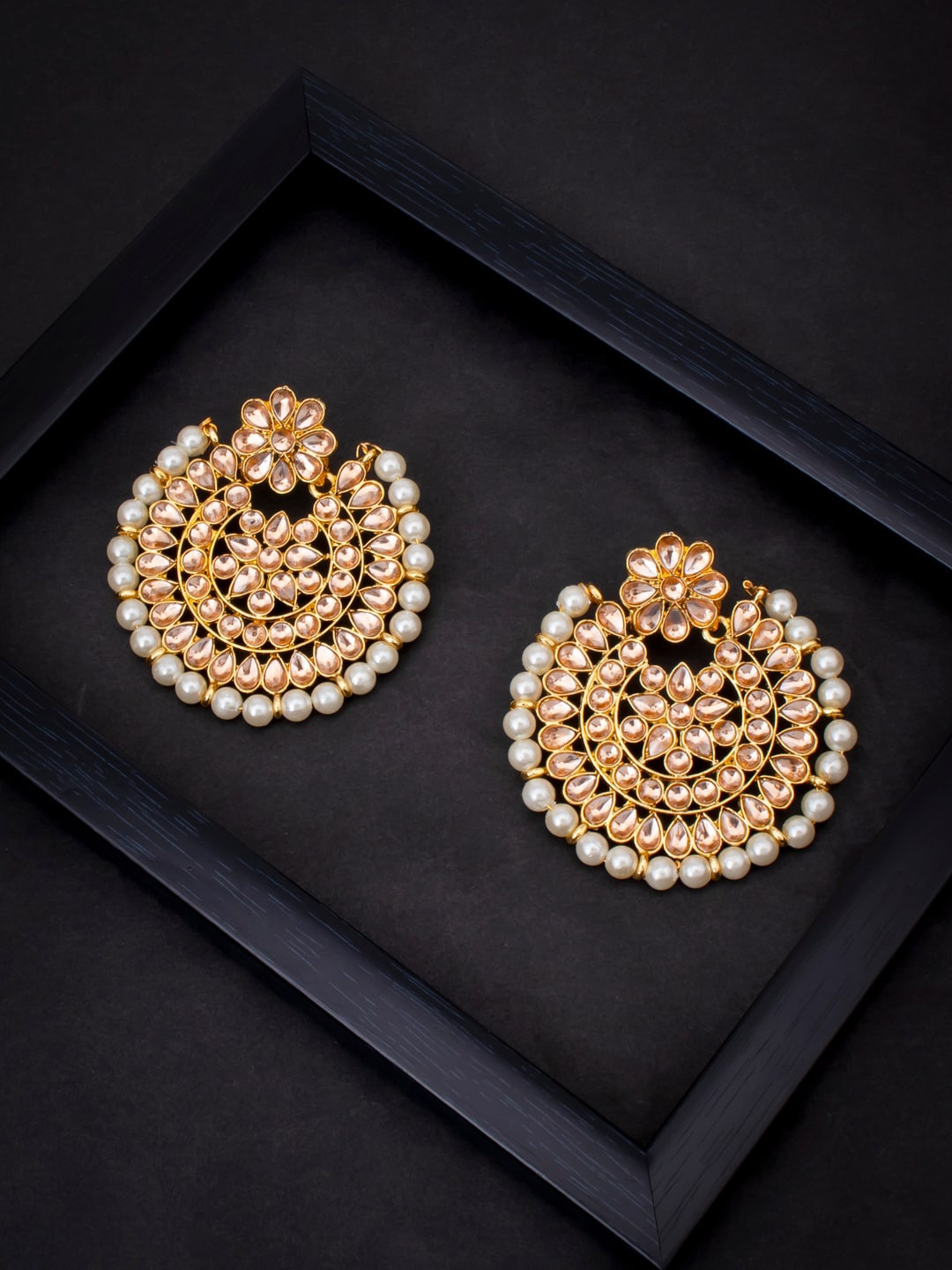 

Sukkhi Gold-Toned Contemporary Drop Earrings