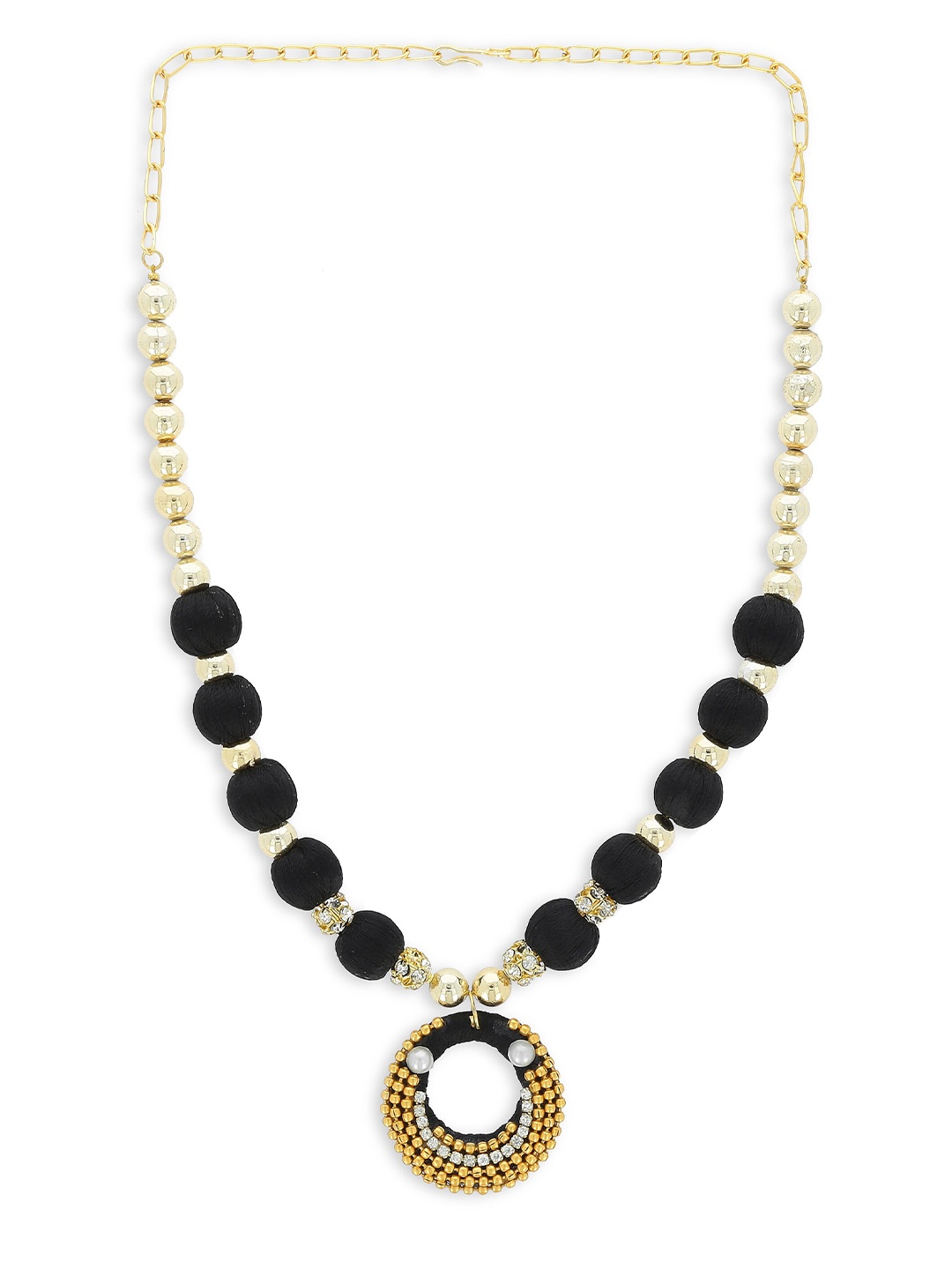 

AKSHARA Girls Black Gold-Plated Handcrafted Necklace
