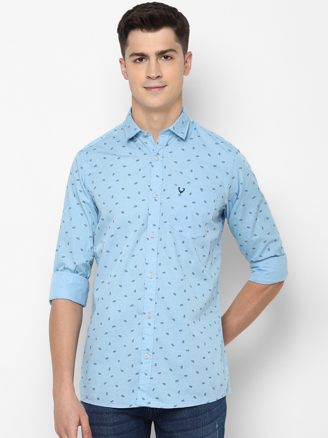 

Allen Solly Sport Men Blue Regular Fit Printed Casual Shirt