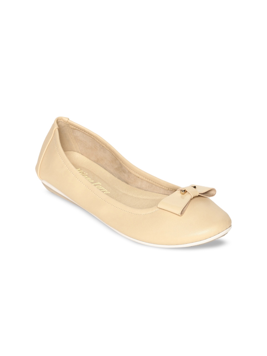 

Milano Torre Women Beige Ballerinas with Bows Flats