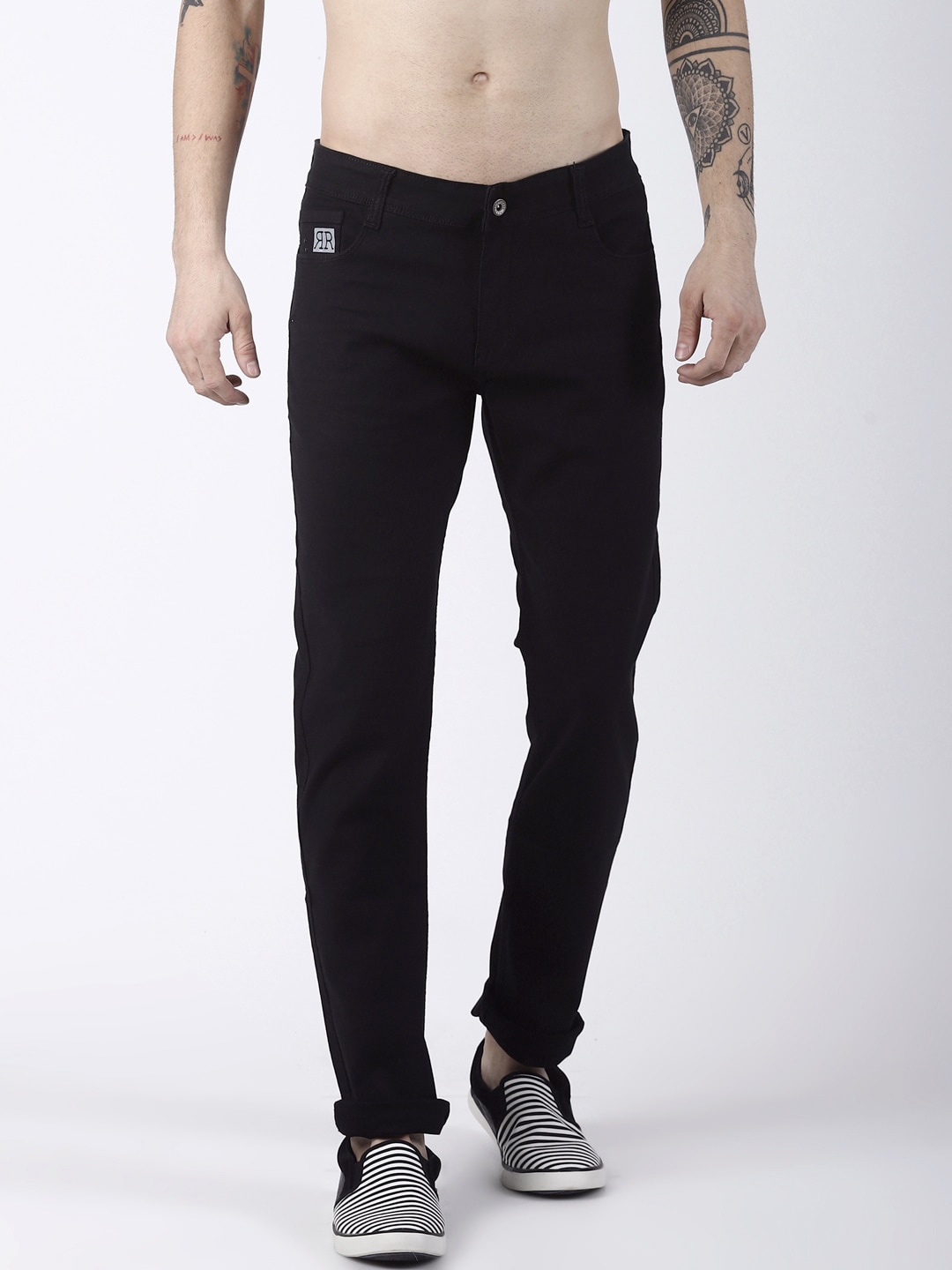

Rex Straut Jeans Men Black Slim Fit Jeans