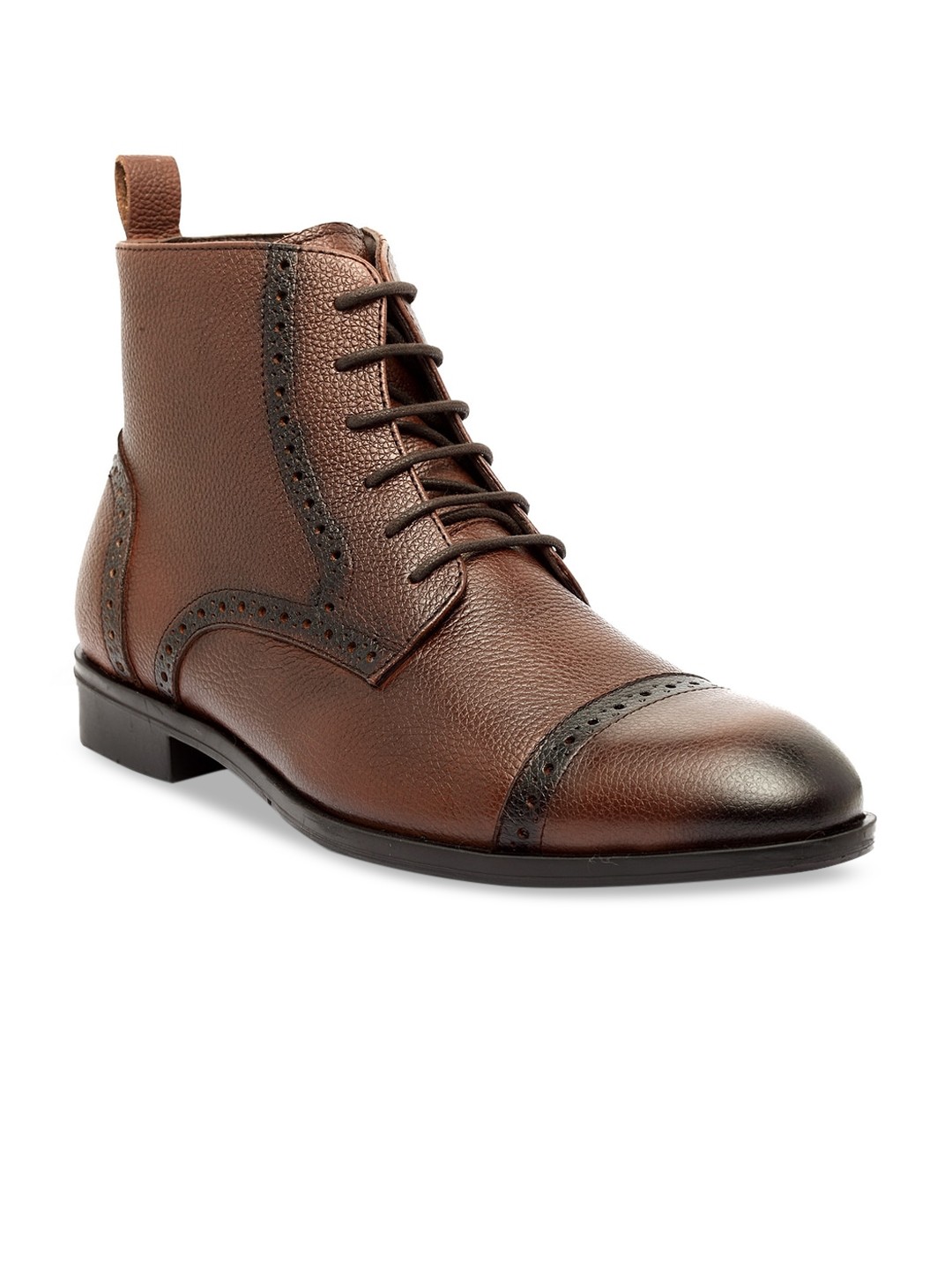 

Teakwood Leathers Men Brown Leather Flat Boots