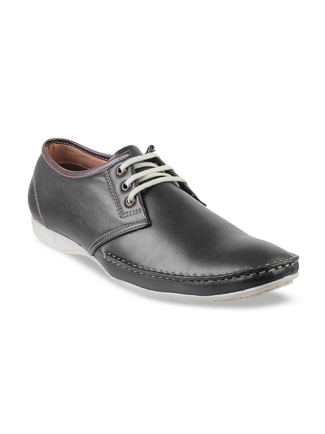 

WALKWAY by Metro Men Black Solid Derbys