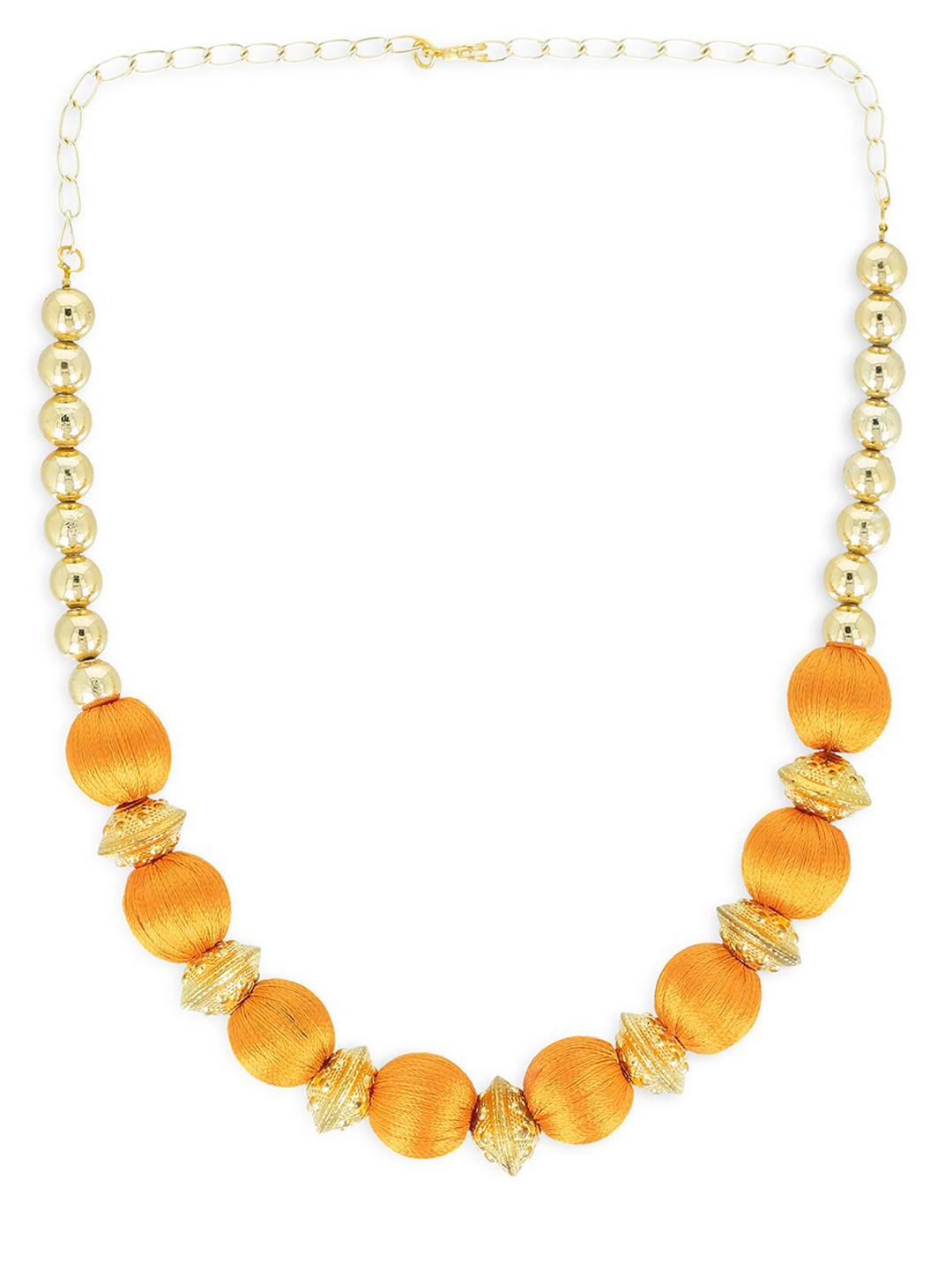 

AKSHARA Girls Gold-Toned & Yellow Alloy Gold-Plated Handcrafted Necklace