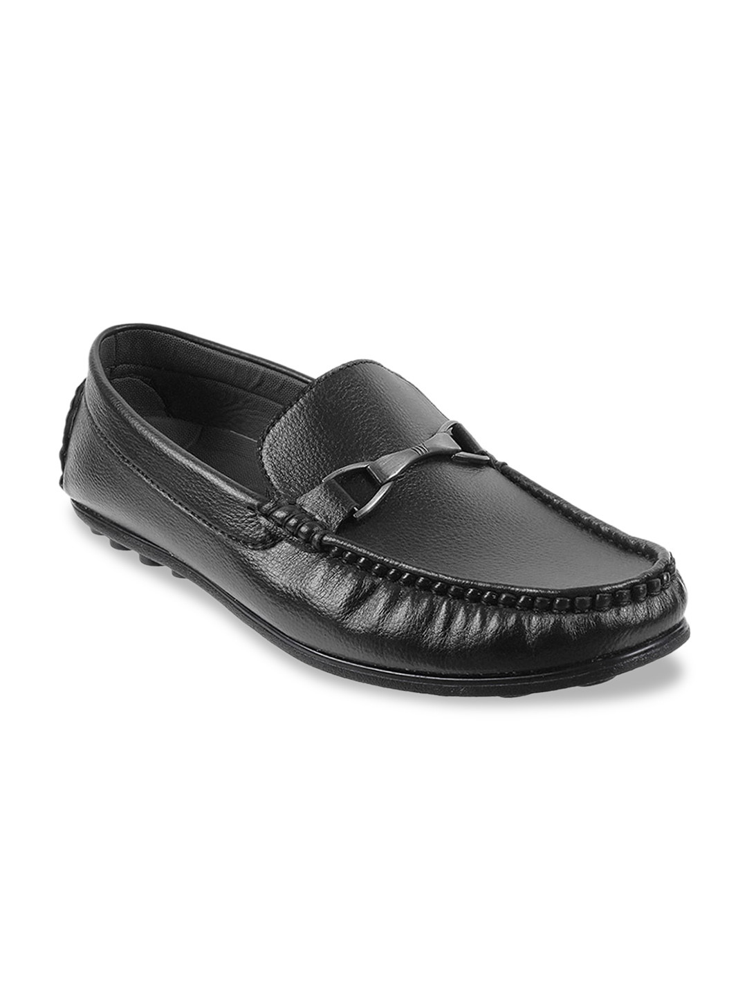 

WALKWAY by Metro Men Black Solid Loafers