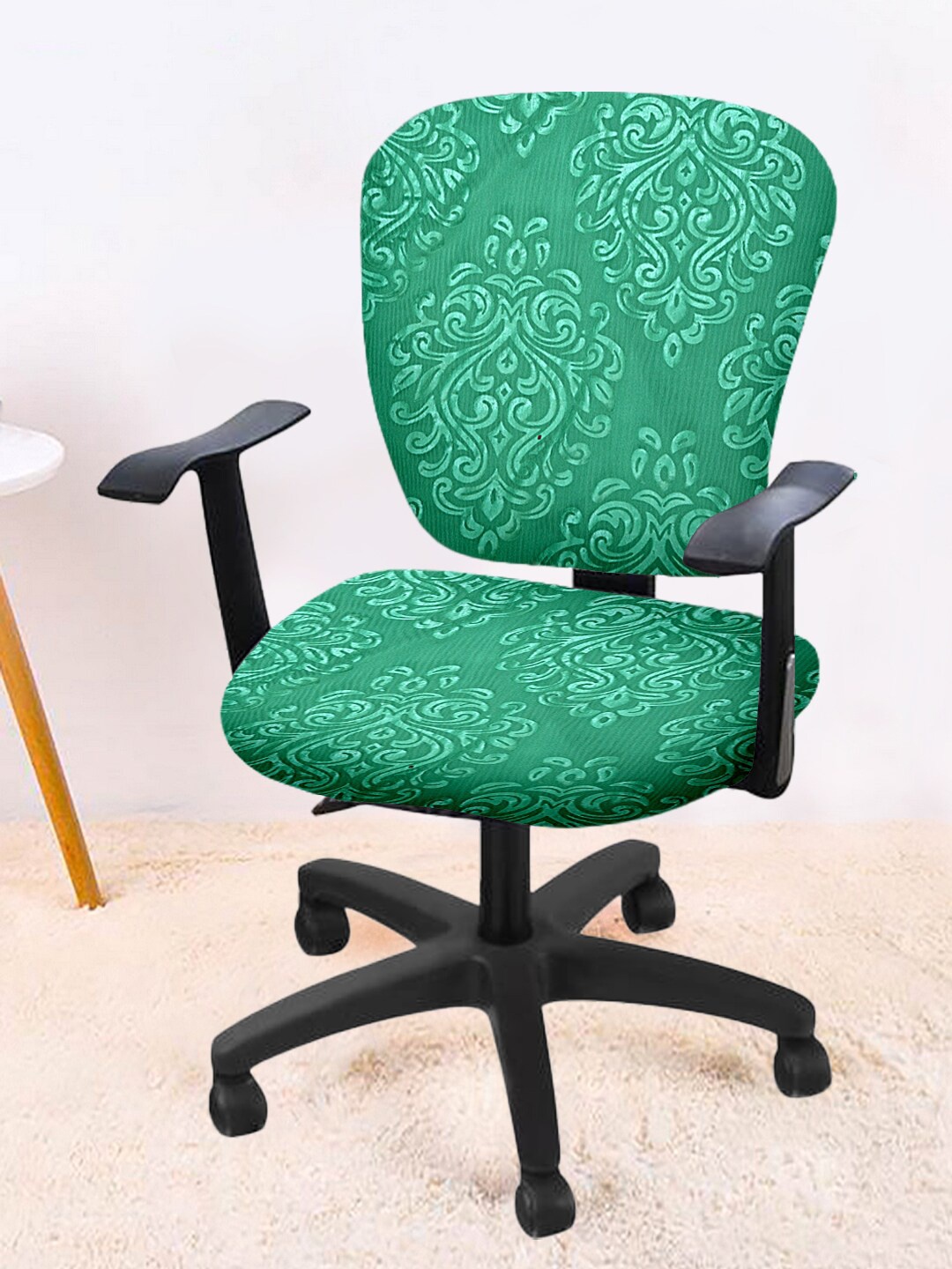 

Cortina Set Of 4 Green & White Printed Chair Covers