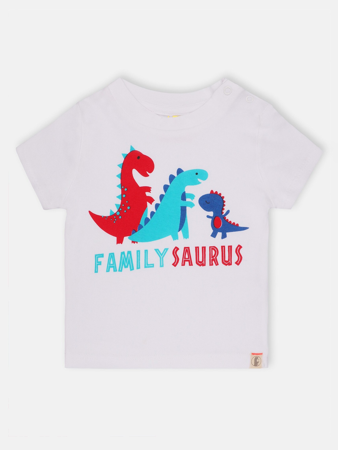 

Babysafe Boys White Printed T-shirt