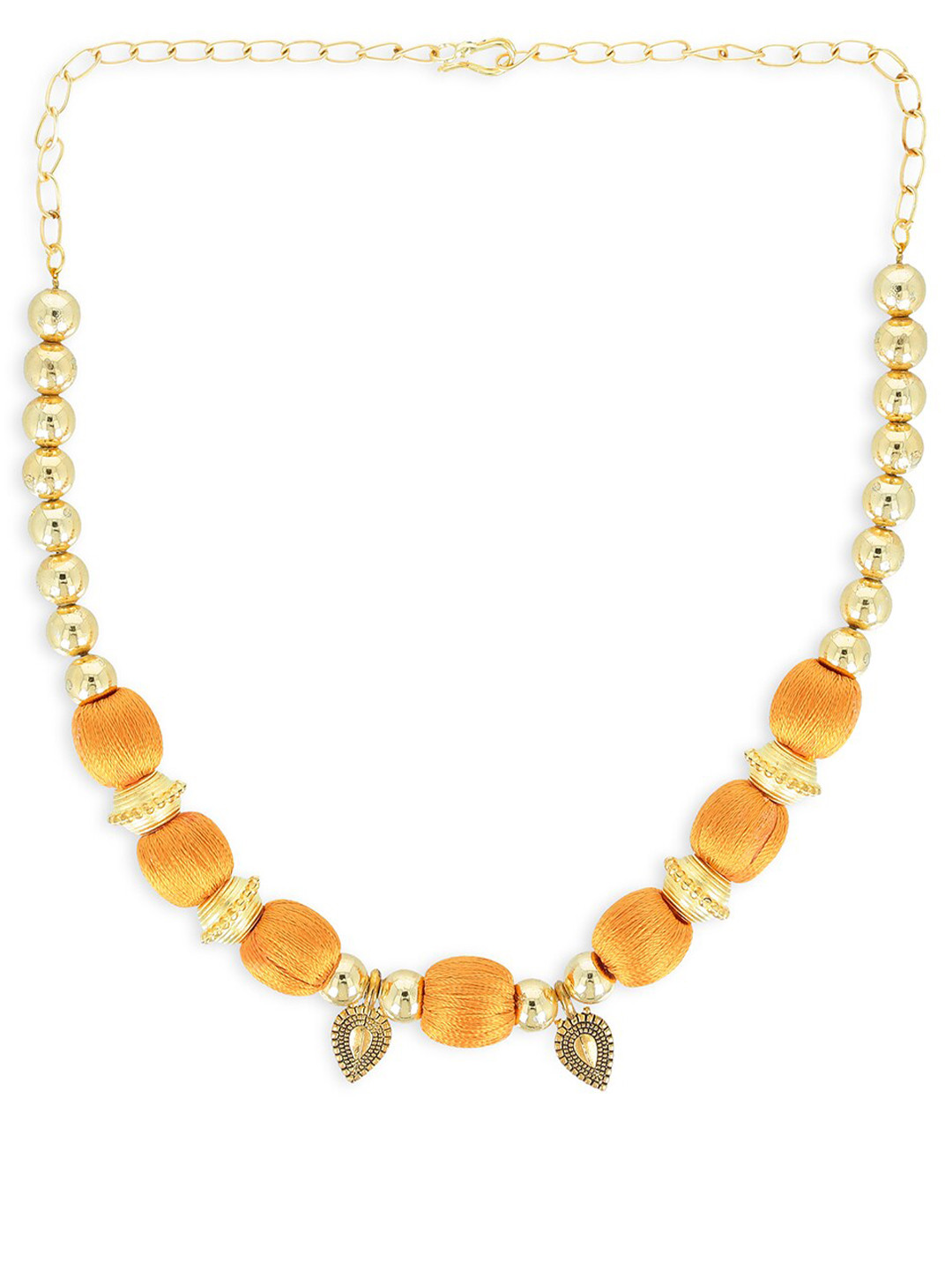 

AKSHARA Girls Gold-Toned & Yellow Alloy Gold-Plated Handcrafted Necklace