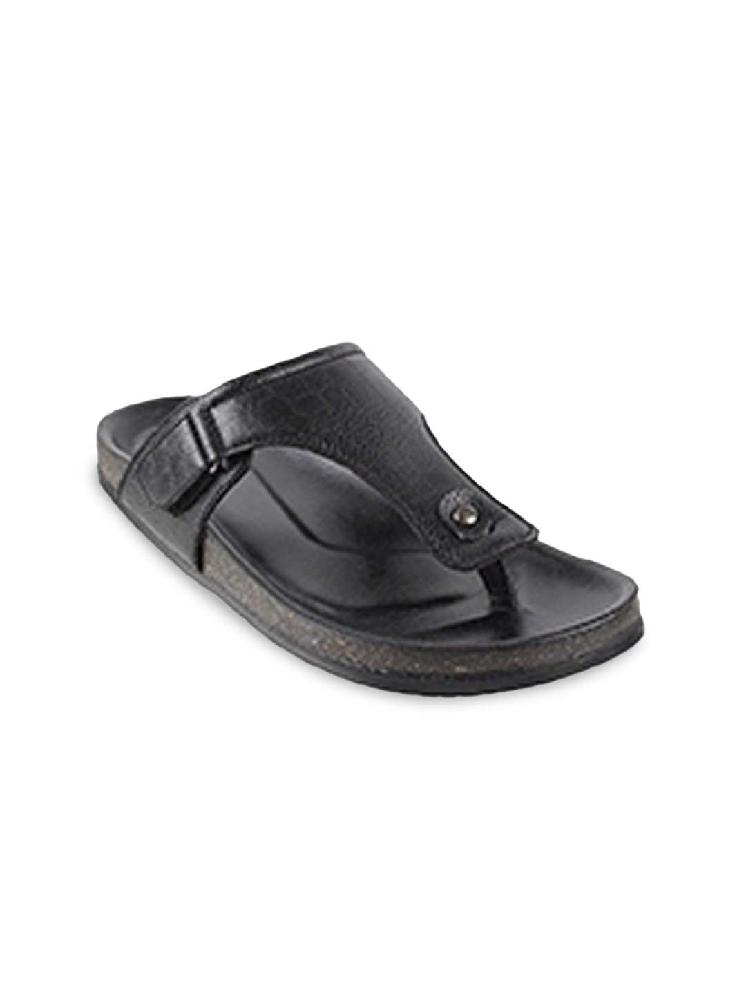 

WALKWAY by Metro Men Black Solid Comfort Sandals