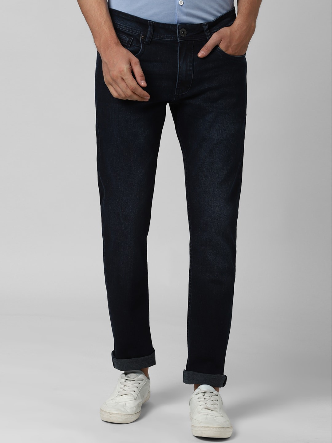 

Peter England Casuals Men Navy Blue Slim Fit Light Fade Stretchable Jeans