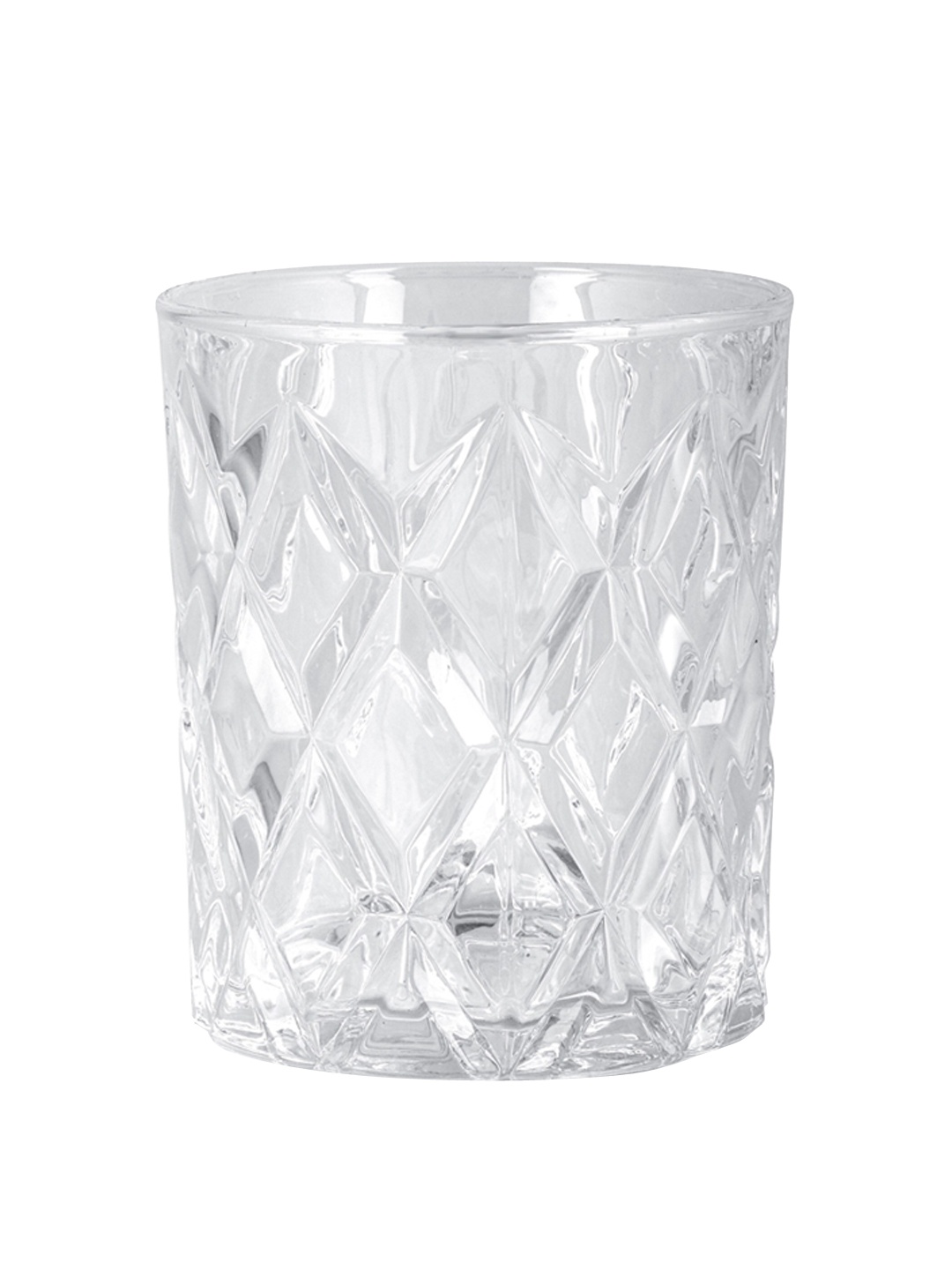 GOODHOMES Set Of 6 Transparent Textured Water Or Juice Glass Tumbler