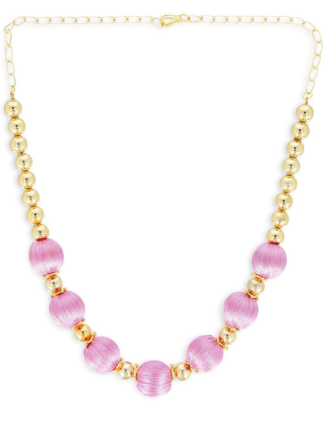 AKSHARA Girls Gold-Toned & Rose Alloy Gold-Plated Handcrafted Necklace