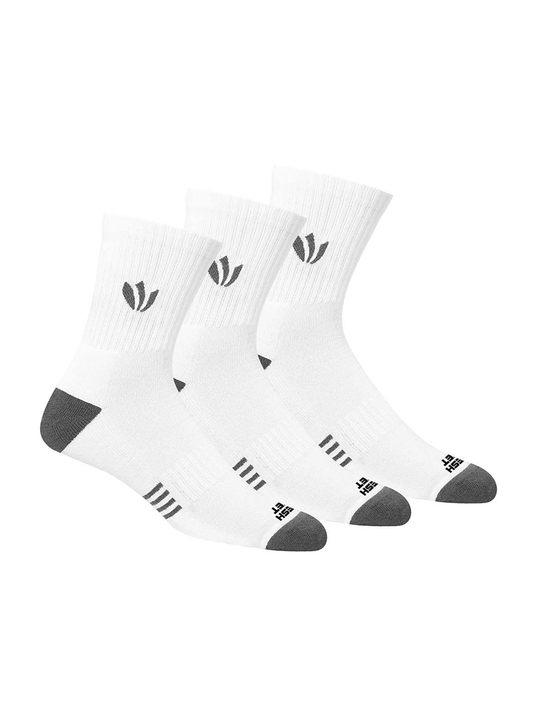 

FRESH FEET Men White Solid Calf-Length Socks