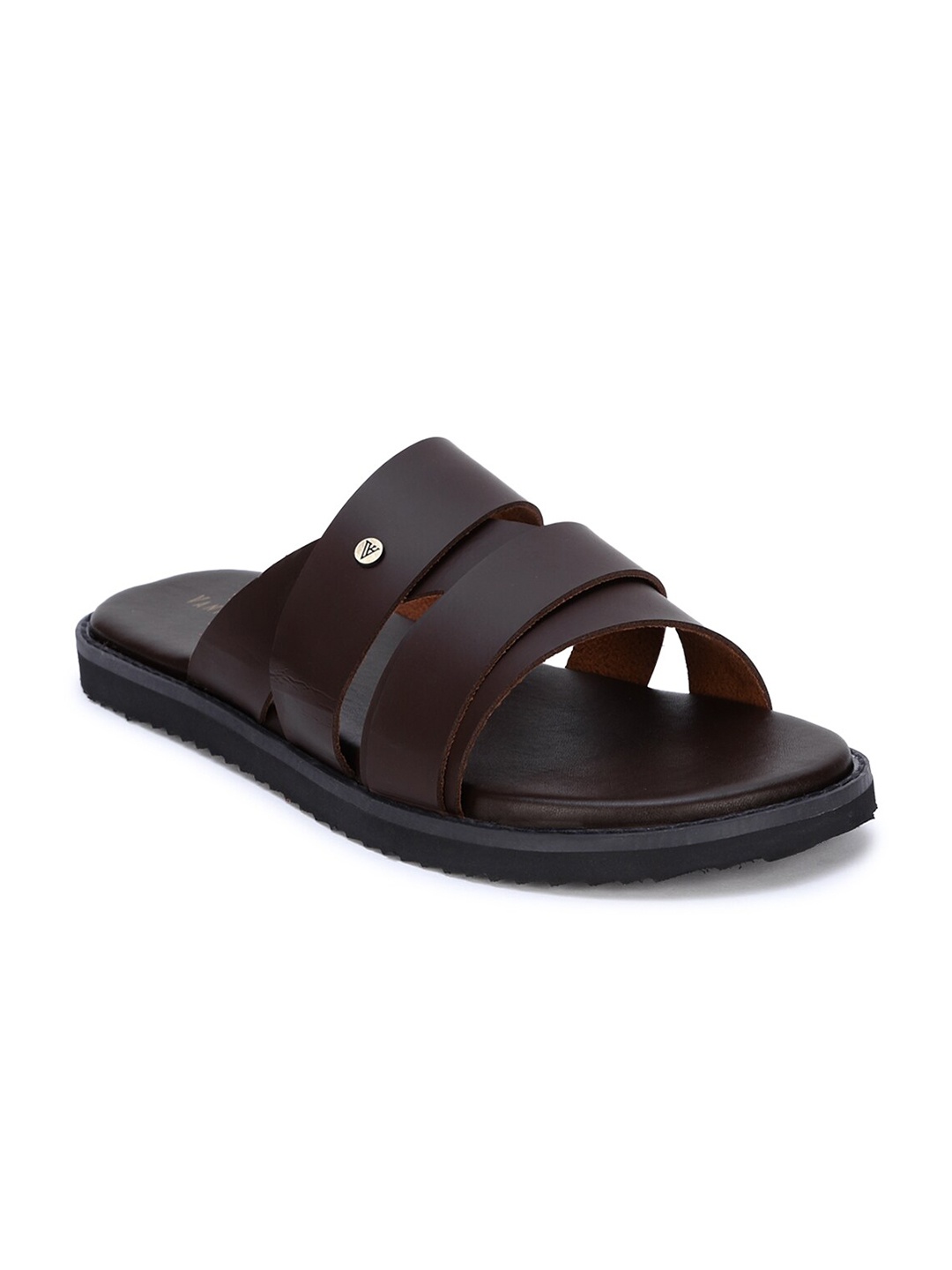 

Van Heusen Men Brown Leather Comfort Sandals