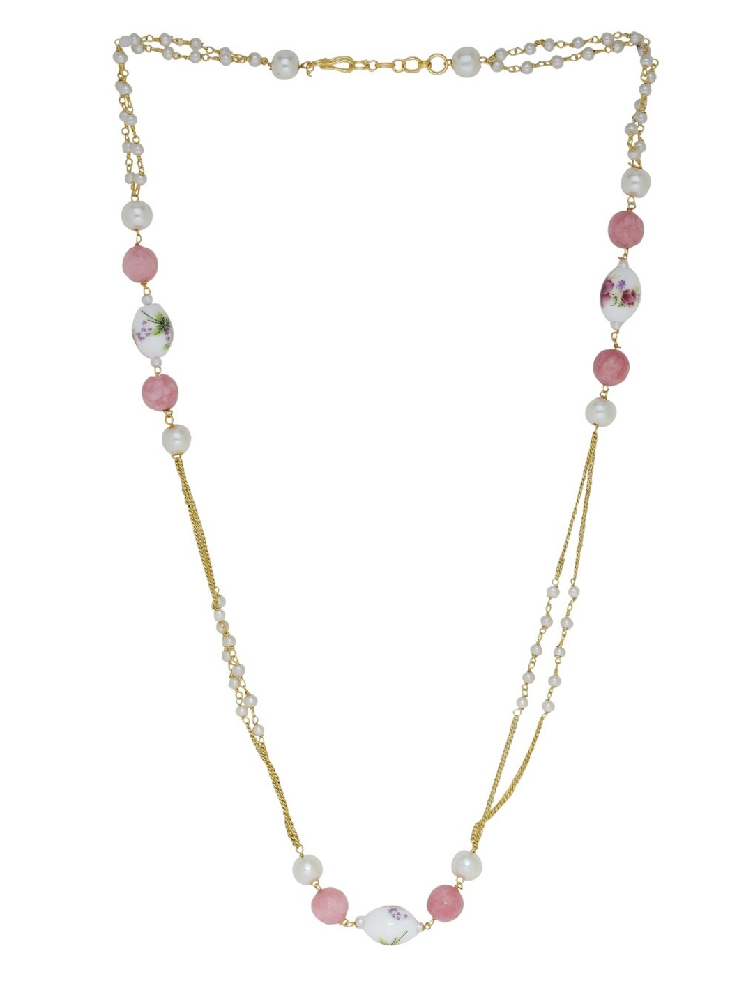 

Silvermerc Designs White Gold-Plated Hand Painted Necklace