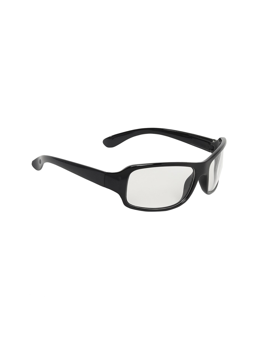 

CRIBA Unisex Clear Lens & Black Sports Sunglasses with UV Protected Lens