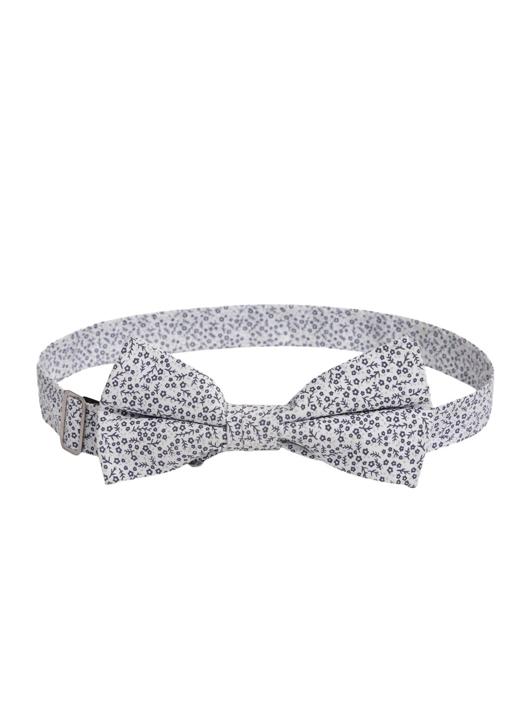 

Bruun & Stengade White & Navy Blue Printed Bow Tie