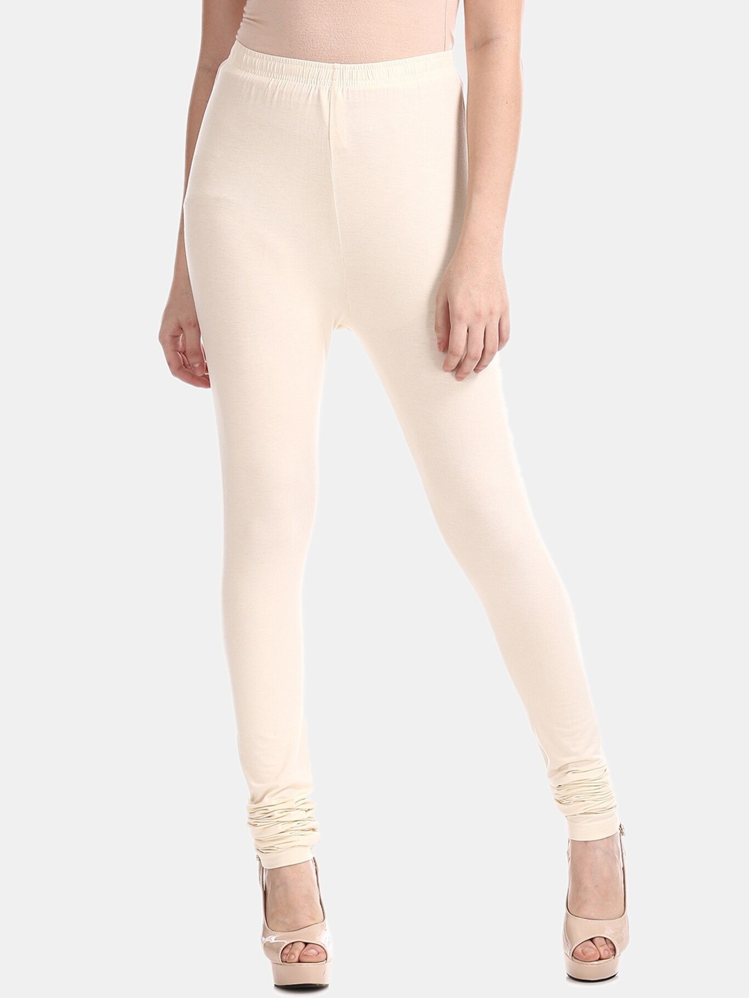 

Anahi Women Cream Coloured Solid Churidar