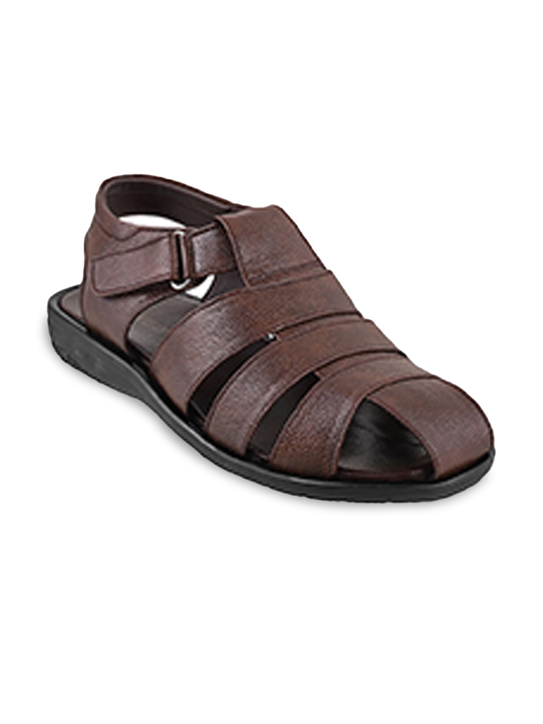 

WALKWAY by Metro Men Brown & Black Fisherman Sandals